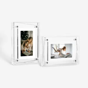 Hot sale wholesale Colorful NFT Transparent electronic album digital exclusive Acrylic player motion video photo frame
