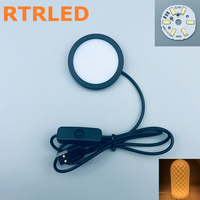 Câble USB 5V noir avec coque noire pour lumières d'imprimante 3D, lampe Puck, télécommande, lumière de nuit RGB pour kit de lampe LED Bambu Lab 001