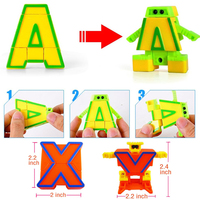 Figuras de Acción de Robots del Alfabeto, Alfa-Bots Educativo, Letras ABC, Aprendizaje Preescolar, Juguete de Enseñanza EN EL Aula Montessori, 26 Unidades