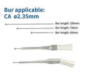 Turbina de aire dental, pieza de mano quirúrgica de baja velocidad, pieza de mano recta de irrigación para uso en microcirugía, tipo de turbina de aire, 2 unidades - Product Image 3