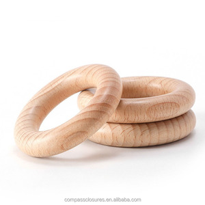 批发天然山毛榉木未加工DIY木环，用于工艺家居装饰 - Product Image 1