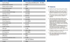 Máquina de soldar MMA de 300/315 amperios de capacidad, tipo inversor, máquina de soldar MMA/TIG CA/CC, precio - Product Image 5