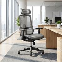 Chaise de bureau de direction pivotante de luxe en tissu, réglable, ergonomique, inclinable, pour le gaming