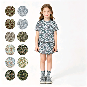 Ropa Deportiva Personalizada, Camuflaje de Caza, Camisa para Bebés Niñas, Chaleco, Falda con Borde Festoneado, Pantalones Cortos, Conjuntos de Ropa para Hermanas al por Mayor - Product Image 1