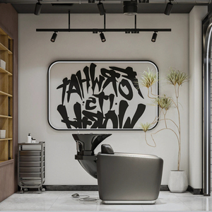 Expositor de Tienda de Peluquería Personalizado para Hombre, Expositor de Barbería de Fábrica, Mostrador de Exhibición para Barbería, Accesorios de Interior para Barbería - Product Image 2