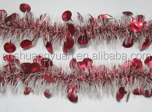 Hot Wedding Accessory Popular Wholesale Festival Decorations Outdoor Mylar <b>String</b> Curtain <b>Gold</b> Christmas Tinsel Garland - Product Image 2