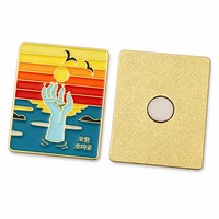 Aimants de réfrigérateur modernes en alliage de zinc personnalisés avec émail souple, souvenirs touristiques en métal, cadeaux de fête avec impression en relief