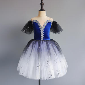 Tutu de ballet romantique professionnel, jupe <span class=keywords><strong>longue</strong></span> noire et rouge, <span class=keywords><strong>robe</strong></span> d'Espagne, <span class=keywords><strong>robe</strong></span> de performance de ballet pour adultes et enfants - Product Image 1