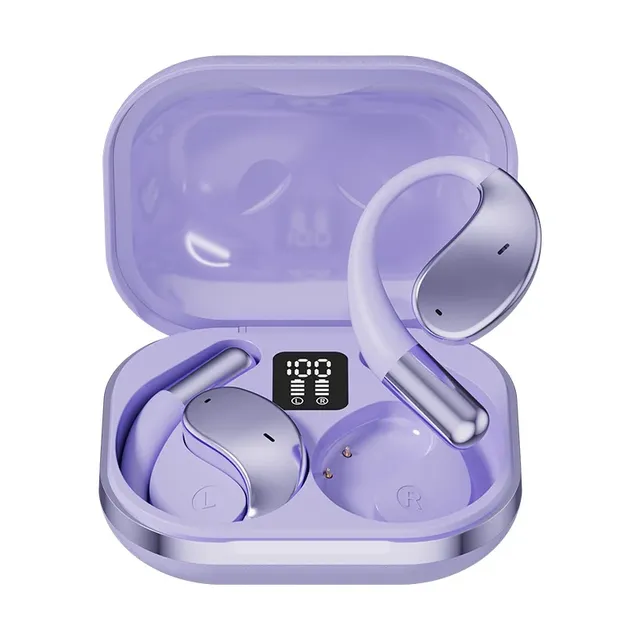 2026 New Q92 OWS Blue-Tooth Earphones Open Ear Wireless Earhook Headset with LED Display Noise Reduction Sports Earbuds