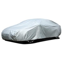 Couverture de voiture universelle 190t Polyester argent enduit imperméable Protection UV couverture de voiture extérieure