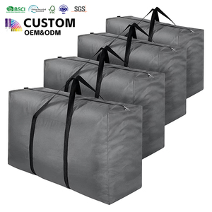 4 Gói 110L Quần Áo Lớn Lưu Trữ Túi 600D Oxford Vải Di Chuyển Túi Dưới Giường Hộp Lưu Trữ Với Nắp Cho Chăn Chăn Giặt ủi - Product Image 1