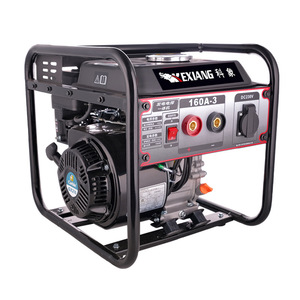 เครื่องเชื่อมและเครื่องกำเนิดไฟฟ้าเบนซิน 160A-3 รุ่น 220V DC230V แบบพกพา สำหรับใช้งานกลางแจ้ง สีดำ - Product Image 1