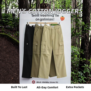 High Quality Woolen Cotton Athletic <b>Pants</b> Midweight Flat Front Sweatpants for Hiking and Jogging Cargo Joggers Plain Dyed - Product Image 2