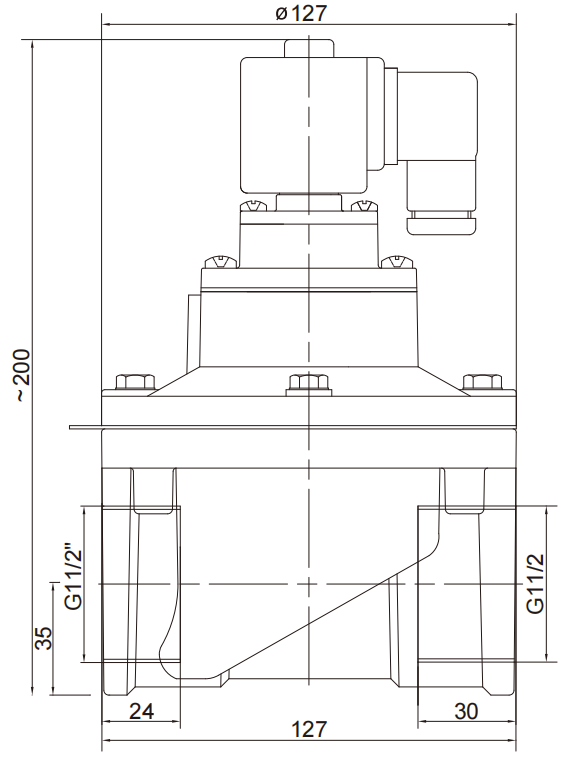 1 1/2'' BFEC DMF-T-40S Straight Through Pulse Jet Valve For Dust Collector