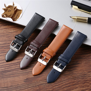 Correa de <span class=keywords><strong>reloj</strong></span> de piel de Animal Real para mujeres y hombres, pulsera de cuero de grano completo hecha a mano, accesorios, correa de <span class=keywords><strong>reloj</strong></span> suave de alta calidad - Product Image 1
