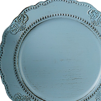 Assiettes de Présentation Rétro Écologiques en Plastique Peintes à la Main Style Américain Vaisselle Décorative pour Mariages et Événements