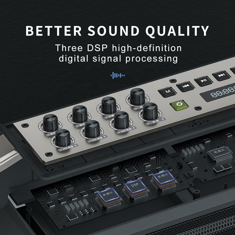High Quality 150W Subwoofer Speaker Bass BlueTooth Big Speakers With Wireless Mic for Outdoor Party · image 6