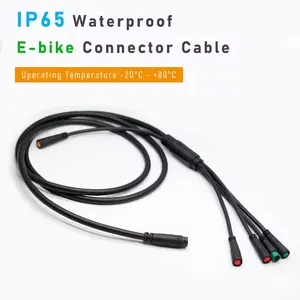 Electric Bike Motor Cable 2/3/4/5/6/8/pin Male To Female E-bike Accessory Conversion Kit Hub Motor Waterproof Extension Cable