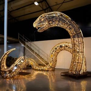 Escultura Decorativa Luminosa LED Personalizada 2026, con Forma de Pájaro, Águila o Halcón, para Exteriores, Parques, Centros Comerciales, Paisajes Navideños - Product Image 5
