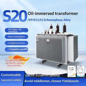 หม้อแปลงไฟฟ้าแบบจุ่มน้ำมัน S11/S13/S20 10KV สามเฟส 630KVA-800KVA ทองแดง/อะลูมิเนียมทั้งหมด - Product Image 2