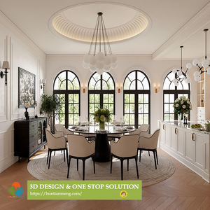 שירות עיצוב רהיטים פנימיים וחומרי בניין של הספק עבור הדמיית תלת מימד של תוכניות קומת בנייה - Product Image 4