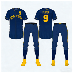 Maillots et pantalons de baseball/softball personnalisés de haute qualité avec logo d'équipe, respirants, à séchage rapide, uniformes pour filles et enfants, 100% coton - Product Image 3