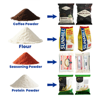 Machine d'emballage entièrement automatique 100g-500g-1kg-5kg farine maïs blé, verticale VFFS, sachet coussin pour poudre