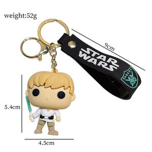 Hot New <span class=keywords><strong>Star</strong></span> Wars Mandalorian Entourant Yoda Baby Storm Soldier Porte-clés Pendentif en plastique de silicone durable - Product Image 5
