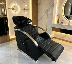 Fauteuil de salon de coiffure haut de gamme avec lit de lavage électrique et fonction massage, chaise de coiffure réglable - Product Image 5