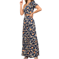 Ensemble de robes de vacances en rayonne à imprimé floral de style hawaïen 100%