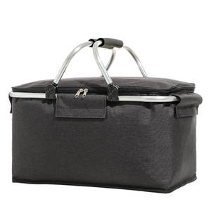 Wholesale Black Large Capacity Thickened Portable Aluminum Rack Insulation Basket Foldable Outdoor Picnic One Pack - Product Image 6