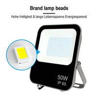 KCD Aluminium Mince Personnalisable 30w 50w 120w 250w Faisceau Étroit RGB Détecteur de Mouvement Sécurité Extérieure Projecteur LED Extérieur