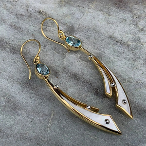 Orecchini Pendenti Vintage in Smalto per Donne, Eleganti Gioielli di Moda - Product Image 6