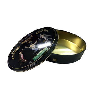 Hình dạng hình bầu dục bán buôn tùy chỉnh in cấp thực phẩm sang trọng rỗng Cookie tins container hộp <span class=keywords><strong>Biscuit</strong></span> <span class=keywords><strong>tin</strong></span> Cookie hộp - Product Image 6