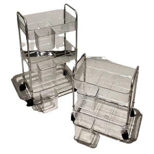 Estante de almacenamiento acrílico transparente con ruedas, estantería de varios niveles para guardar cosméticos y refrigerios en el dormitorio. - Product Image 5