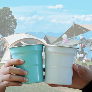 Vasos Reutilizables de Aluminio para Reuniones Familiares y Eventos al Aire Libre, Vasos de Metal Desechables para Cerveza para Fiestas, Vasos de Café - Product Image 1