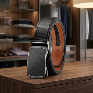 Ceinture automatique en cuir Starwell Impex noire à motif uni avec boucle en alliage style western, pour homme, durable, forte demande, en promotion - Product Image 1