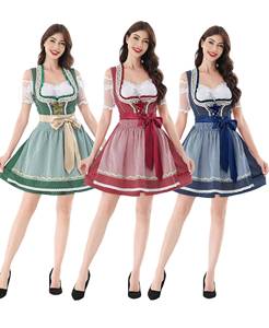 Wholesale Women Adult Halloween Traditional German Dirndl Dress Suits and Dresses Performance Costume Polyester - Product Image 6