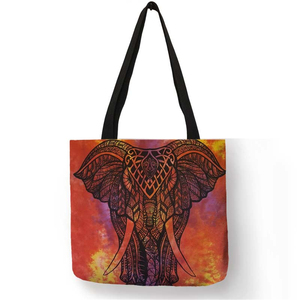 Sac à main Mandala indien imprimé éléphant pour femmes, sacs, fourre-tout, grande capacité, livraison directe, vente en gros - Product Image 5