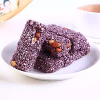 Barres croustillantes de riz noir sucré avec cacahuètes, emballage en sachet stand-up, certifiées Halal, 150g, disponibles en marque blanche pour la vente en gros