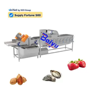 Baiyu Commercial Vegetable Washer Clam Cleaning Oyster Washing Machine Mussel Cleaning Machine