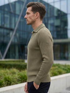 เสื้อไหมพรมคอริบ Troyer คุณภาพเยี่ยม ผลิตจากผ้าฝ้ายออร์แกนิค 100% 7GG สำหรับผู้ชาย - Product Image 2