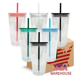 25pack Custom logo BPA Free Clear 16oz Snowglobe Acrylic Plastic <b>Cup</b> <b>with</b> Pre Drilled Hole and Stopper for UV DTF Wraps - Product Image 1