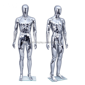 Mannequins Homme Musclés Dorés et Argentés Brillants pour Vitrine de Boutique de Mode - Mannequins Masculins Chromés de Luxe - Product Image 6