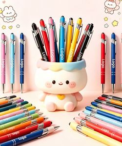 Promotional <b>Cheap</b> Durable Aluminum Ballpoint Stylus Pen Soft Rubber Touch Screens Custom Logo Mobile Phone Ball Point Metal - Product Image 1