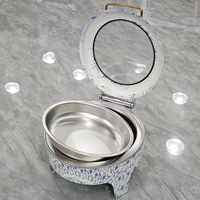 Offre Spéciale – Chauffe-Plat Hydraulique en Acier Inoxydable 6L/9L pour Buffets de Mariage, Présentation sur Comptoir, Maintien au Chaud des Aliments, Facile à Nettoyer, Chauffage au Combustible