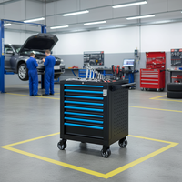Chariot de rangement d'outils intelligent, armoire à 8 tiroirs, serrure numérique, éclairage LED, étagère latérale, coffre roulant en fer, OEM/ODM/OBM, atelier automobile, 450 kg
