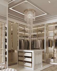 Moderni armadi bianchi compatti guardaroba in legno con cassetti Walk-in altra organizzazione di stoccaggio armadio - Product Image 3