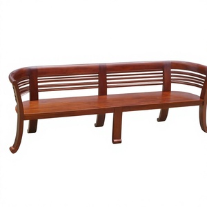Banc de jardin et de parc en teck antique - Meubles de patio durables en bois massif pour l'intérieur et l'extérieur - Product Image 1