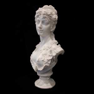 Europese klassieke handgesneden beroemde stenen half-figuur vrouwelijke sculptuur marmeren half-figuur sculptuur - Product Image 3